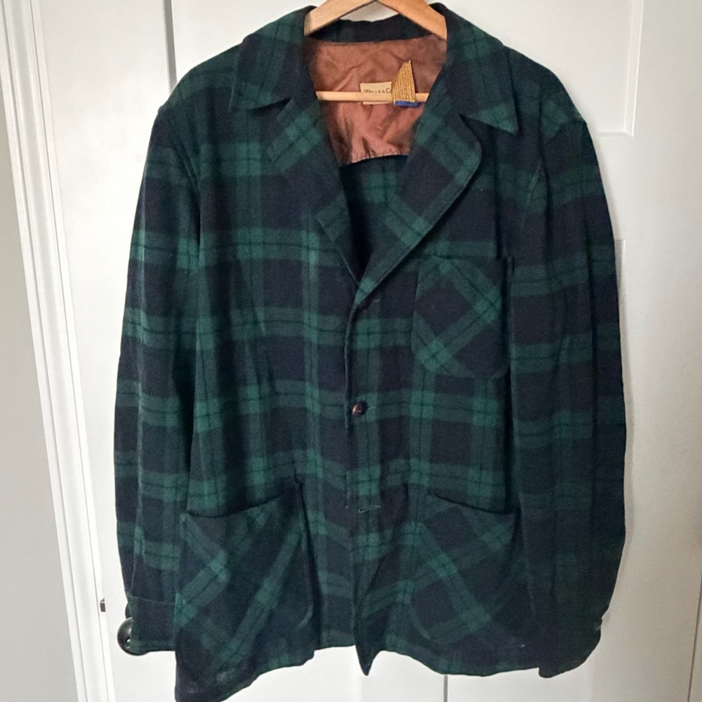 Vintage Pendleton Tartan Plaid Wool Jacket Mens M 80s